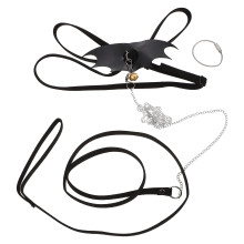 1Set Gecko Riem Harnas Compact Zwart Fluweel Voor Reptielen