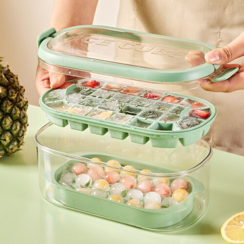 Ice Cube Container Für Gefrierschrank Eiswürfelsystem Hellgrün 1Stk 2
