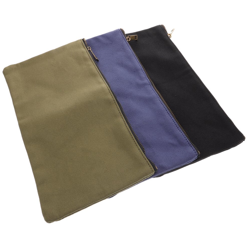 12 Pcs Canvas Zipper Tool Bag Small Storage Pouch Utility Bag 061145562679