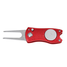Golf-Divot-Tool Zubehör Rot Aluminium Golfer Training 1