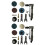 2 Sets Pneumatic 90 Degree Wind Mill Carving Tool 5