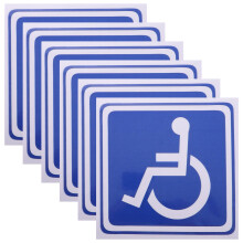 6 Sheets Handicap Parking And Wheelchair Sign For Vehicles