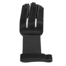 Hunting Archery Glove Cowhide 3-Finger Tab for Shooting & Targeting Black