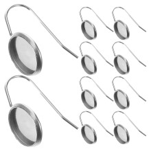 10Pcs Stainless Steel Earring Bezel Trays DIY Jewelry Silver Base
