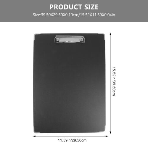 2St Waterdicht Zwart Plastic Schetsbord Met Handige Kunstclip 1