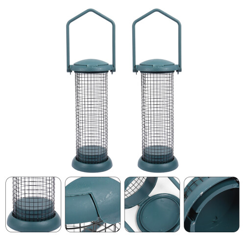 2Stück Vogelfutterhaus Eisen, -Design Für Außenbereich 1