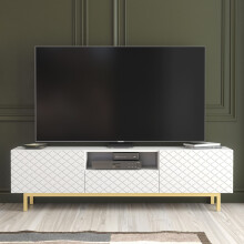 Diamond Luxe 180cm TV Unit - White