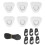 6Pcs PVC D Ring Patch Elastic Rope Set for Inflatable Boats, Kayaks, White 2