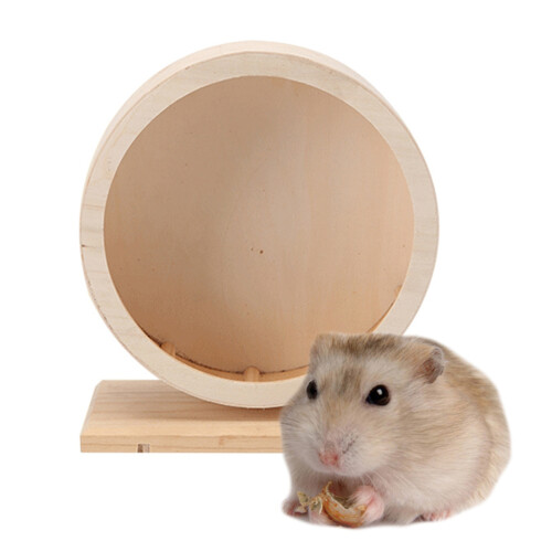 Roue D'exercice En Bambou Pour Petits Animaux Beige 1