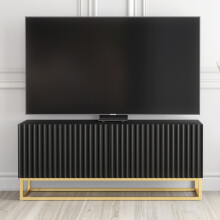 Ripple 100cm TV Unit  - Black Modern Fluted Design