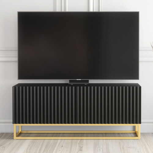 Creative Furniture Ripple 100cm TV Unit  - Black Modern Fluted Design