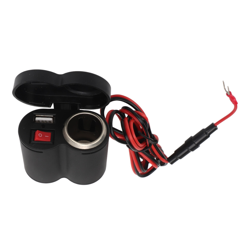Waterproof Motorcycle 12V-45V Usb Cigarette Lighter Socket 55X30x46mm 7891353649298
