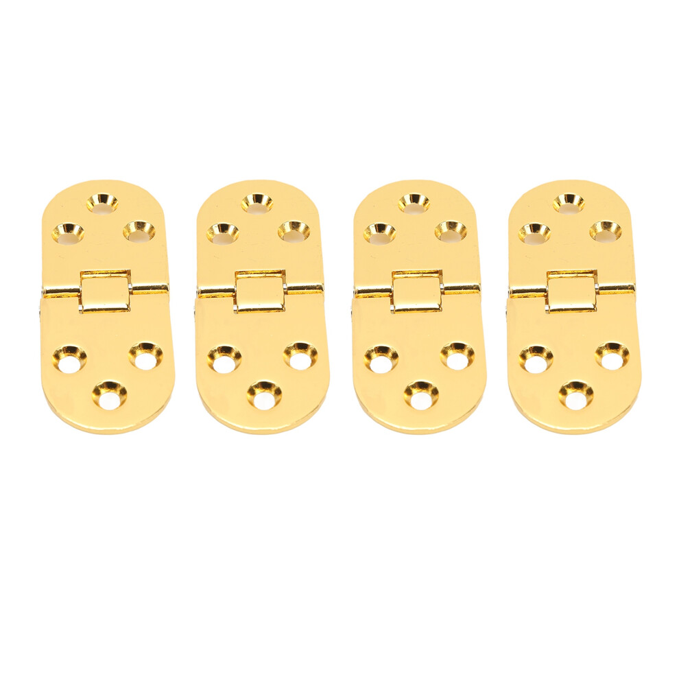 180 Folding Hinge 4 Sets Metal Flap For Tables Sewing Bright Gold Finish 7661353649457