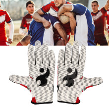 Red L Footballhandschuhe Silikon Polyurethan Rutschfeste Baseball-Schlägerhandschuhe