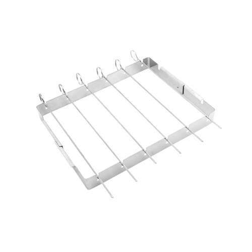 2Pièces Accessoires Barbecue Acier Inoxydable Portable Argent Durable