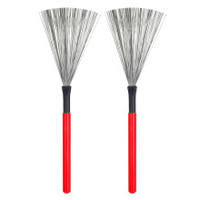 8 Pcs Steel Drum Brushes With Wooden Handle For Jazz Drums