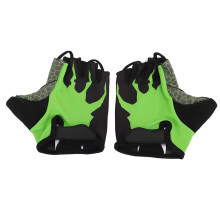 Fitness-Handschuhe mit halbem Finger, grün, rutschhemmend, atmungsaktive Silikon-Trainingshandschuhe