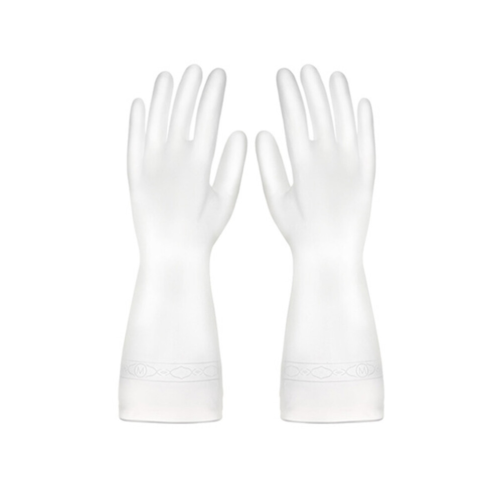 3 Pairs Reusable Translucent Kitchen Gloves Waterproof Dishwashing M-image-OPC-PM222XY-NEW