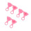 6St Universele Siliconen Badstop Rubber Stop Roze Waterdicht 8