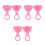 6St Universele Siliconen Badstop Rubber Stop Roze Waterdicht 10