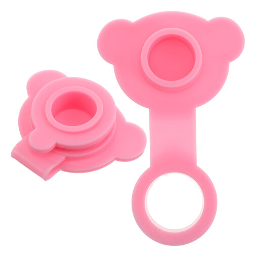 6St Universele Siliconen Badstop Rubber Stop Roze Waterdicht 1