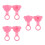 6St Universele Siliconen Badstop Rubber Stop Roze Waterdicht 6