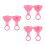 6St Universele Siliconen Badstop Rubber Stop Roze Waterdicht 4