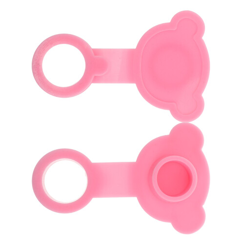 6St Universele Siliconen Badstop Rubber Stop Roze Waterdicht 2