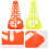 Worgeous 6 Mini Agility Voetbalpionnen Rollers Trainingsbucket 9