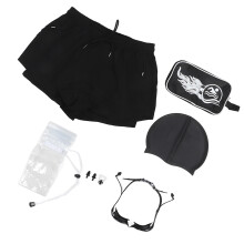 Herren 8-teiliges wasserdichtes Badehosen-Set mit Hut, UV-Brille & Zubehör, XXL