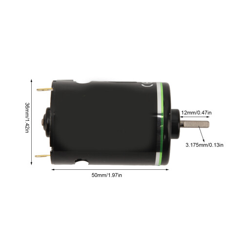 540 Bürstenmotor 45T 50x36mm schwarz grün 1