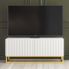 Ripple 100cm TV Unit 100cm - White Modern Fluted Design
