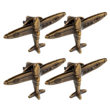 Elegant Design Flugzeug Brosche Dunkelbraun 4