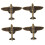 Elegant Design Flugzeug Brosche Dunkelbraun 4 9