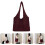 Beach Tote Bag Stricktasche Dunkelrot 1 6