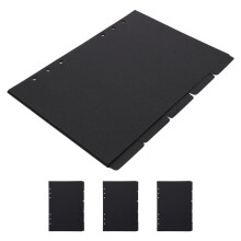 Mlins 20 Tabs Index Trennblatt 20,80x15,00x0,10 cm Schwarz