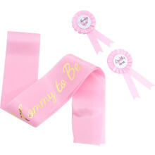Worgeous Sjaal En Badge Spelden Set Roze Satijn 1 Set 5,9x3,1x0,6 Inch