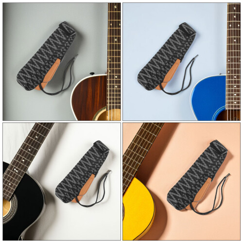 Nylon Ukulele Tragegurt Komfortabel Schwarz 2 Stk 2