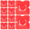Tiles Dichtstoff Abzieher Kunststoff Rot 20Stk 6