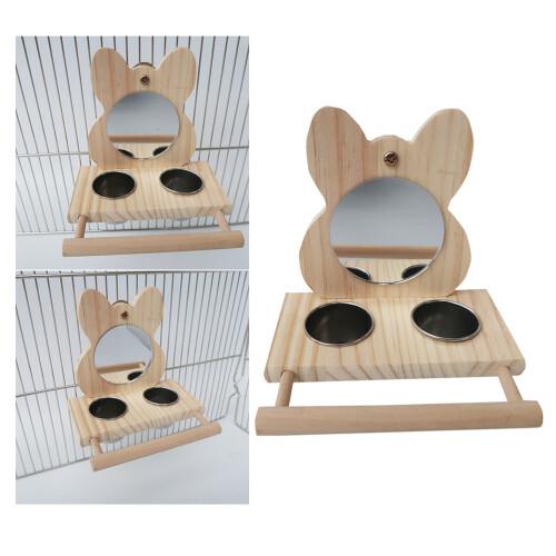 Futter Schale Für Aus Holz Für Papageien