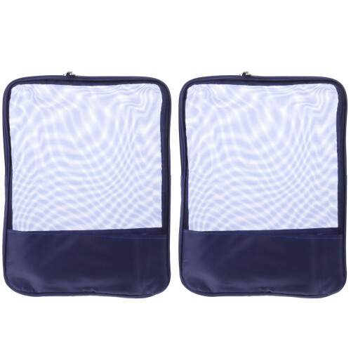 2Set Dokumentenmappe Blau Nylon Für Heimgebrauch 2