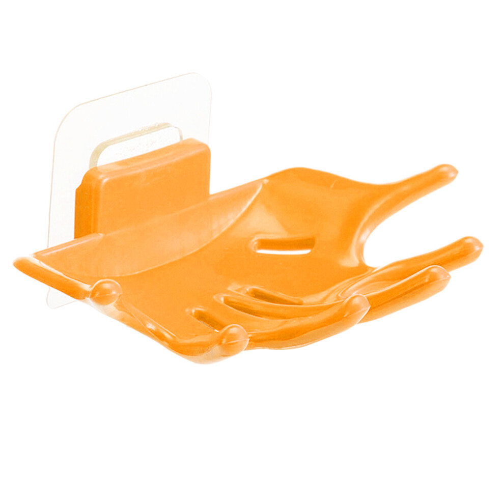 3 Pcs Hand Shaped Punch Free Soap Box Drain For Bathroom Kitchen Orange-image-OPC-PM229BC-NEW