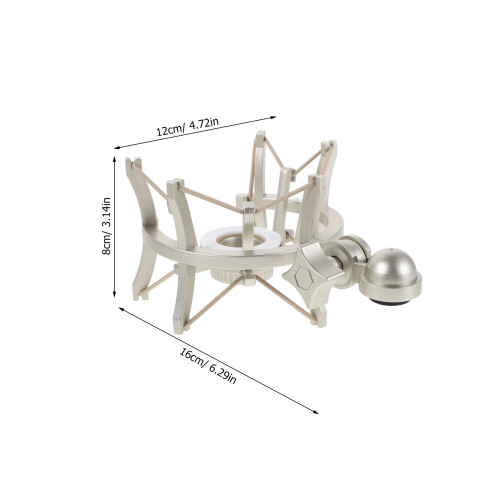 Shock Mount Mikrofon Live Übertragung Halterung Silber Kunststoff 1