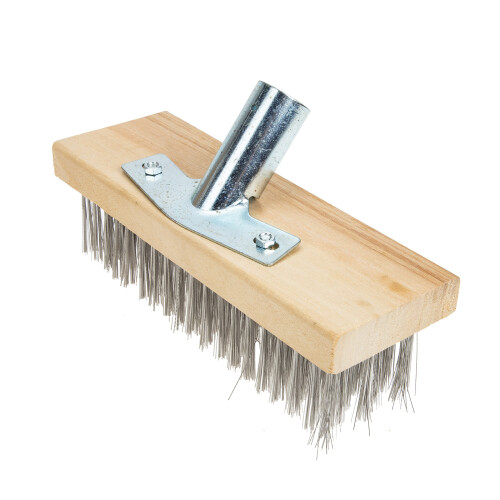 Bodenbürste Mit Holzgriff Und 1