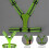 Gilet Réfléchissant Vert Avec LED Pour Course Randonnée 6