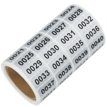 1 Rolle Nummerierte Rechteckige Klebeetiketten Aufkleber Decals