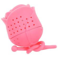 Roseförmiger Silikon-Tee-Filter Für Blatt, 1 Set, Pink