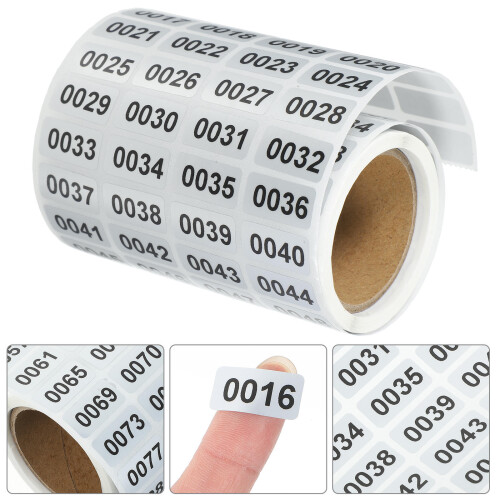 1 Rolle Nummerierte Rechteckige Klebeetiketten Aufkleber Decals 2