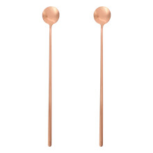 2Stk. Goldfarbene Metalllöffel Für Und Tee