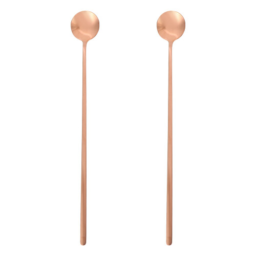 2Stk. Goldfarbene Metalllöffel Für Und Tee